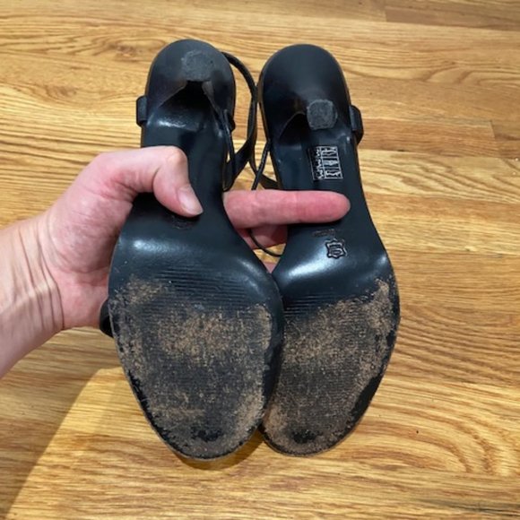 Via Spiga Black Strappy Heels - Picture 6 of 9